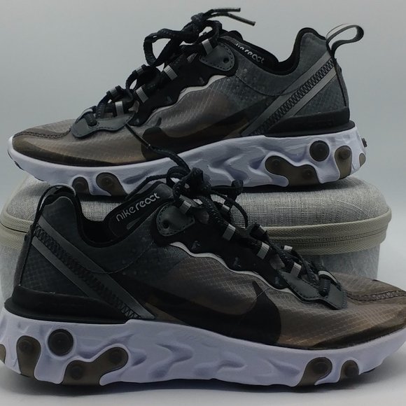 Nike React Element 87 Anthracite Black Boys Size 4